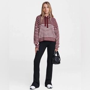 Rag & Bone Pierce Striped‎ Cashmere Hooded Sweater